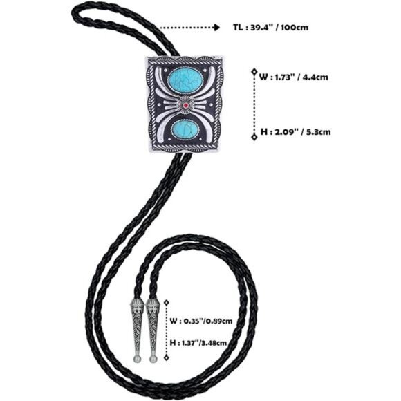 Western Bolo Tie for Men 07 - Picture 4 of 7